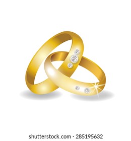 Wedding rings with diamonds