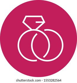 Wedding Rings Engagement Outline Icon