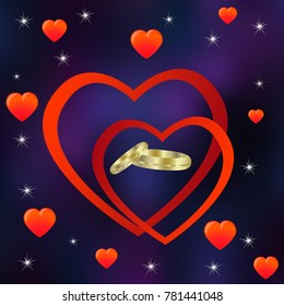 wedding rings heart