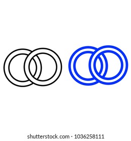 Wedding rings icon