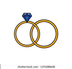 wedding rings icon