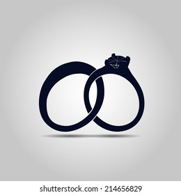 Wedding rings icon