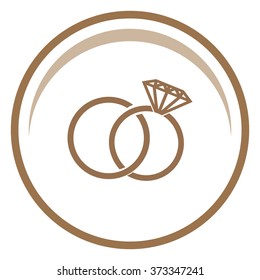 Wedding Rings Icon. 