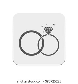 Wedding rings icon.