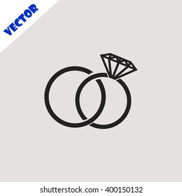 Wedding rings icon.
