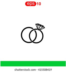 Wedding rings icon.