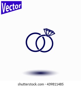 Wedding rings icon.