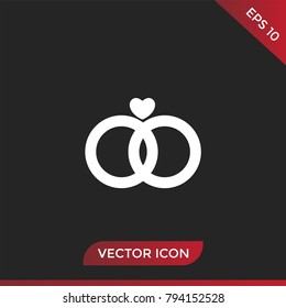 Wedding rings icon