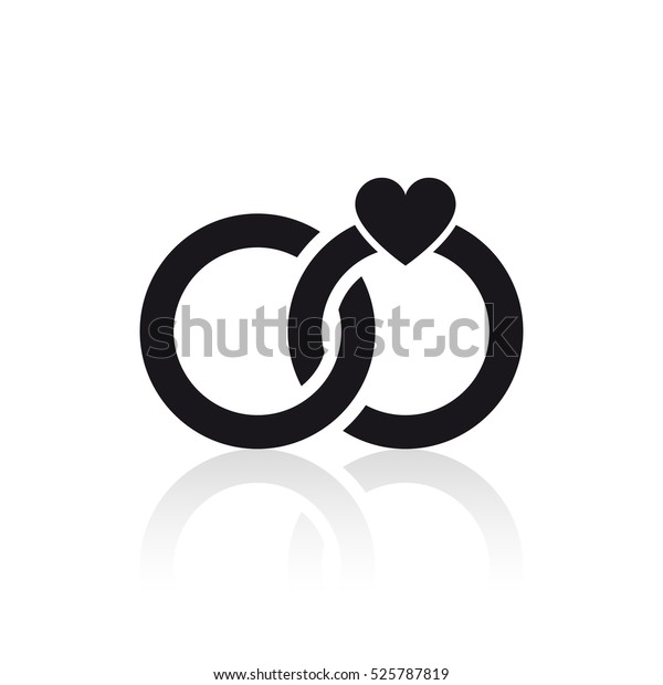 Wedding Rings Icon Stock Vector (Royalty Free) 525787819