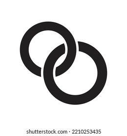 Diseño de iconos de los anillos de boda. aislado de fondo blanco. ilustración vectorial