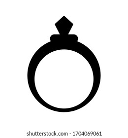 Hochzeitsringe Symbol einzeln auf weißem Hintergrund