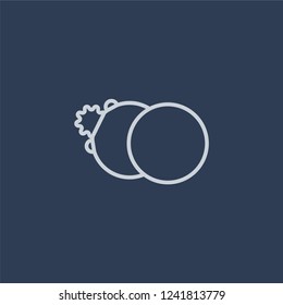 Wedding Rings icon. Wedding Rings linear design concept from Wedding and love collection. Simple element vector illustration on dark blue background.
