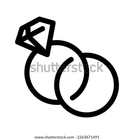 wedding rings icon or logo isolated sign symbol vector illustration - high quality black style vector icons