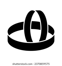 Die Hochzeit klingelt Symbol Vektor. Hochzeits-Illustrationszeichen. Jewel Symbol oder Logo.