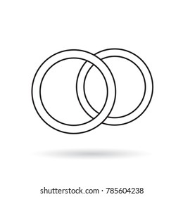 wedding rings icon- vector illustration