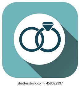 Wedding rings icon vector logo for your design, symbol, application, website, UI.