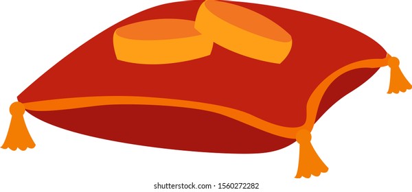 Hochzeitsringe, Illustration, Vektorgrafik auf weißem Hintergrund.