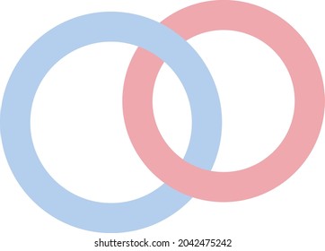 Wedding rings, illustration, vector, on a white background.