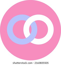 Wedding rings, illustration, vector on a white background.
