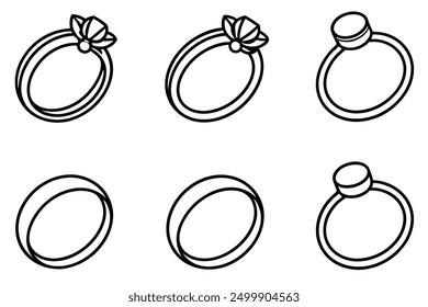 Wedding Rings Line Art Elegant Sketch for Memorable Moments