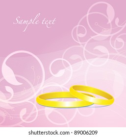 wedding rings on a gentle background