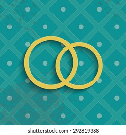 Wedding rings in retro style