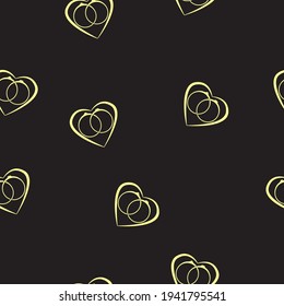 Wedding rings seamless vector pattern.