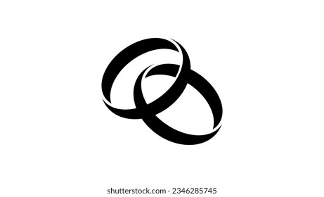 Wedding Rings silhouette, indestructible rings, high quality vector