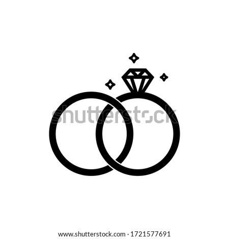 wedding rings vector graphic design illustration 