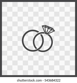 Wedding rings vector icon. Isolated illustration. Business picture.