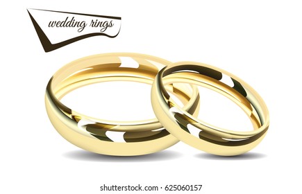 Wedding Rings. Vector illustration. 