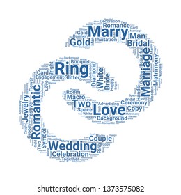 wedding rings word cloud. tag cloud about wedding rings