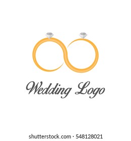 Wedding romance couple logo design concept