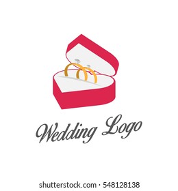 Wedding romance couple logo design concept