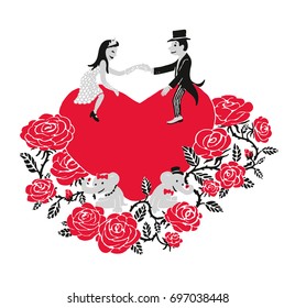 Wedding with Roses and Elephants