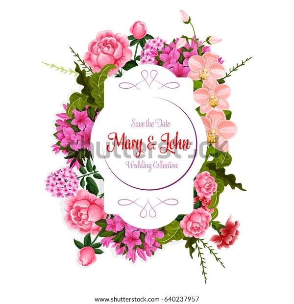 Wedding Save Date Celebration Greeting Card Stock Vector Royalty Free 640237957