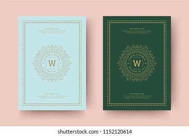 Wedding save the date invitation cards flourishes ornaments. Wedding invite title design. Vintage victorian frames and decorations. Vector elegant template.