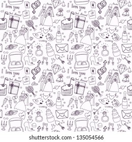 Wedding seamless pattern