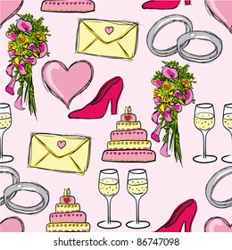 wedding seamless pattern