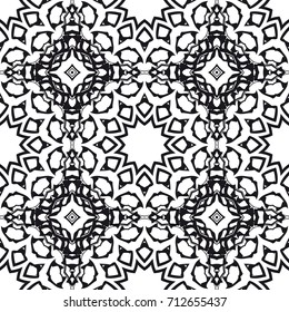 wedding seamless pattern for invitation with geometric floral ornament. vector illustration.