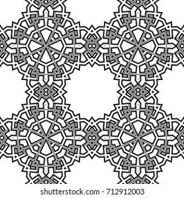 wedding seamless pattern for invitation with geometric floral ornament. vector illustration.