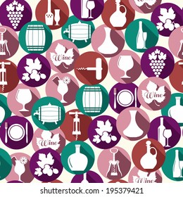 Wedding seamless pattern witch icons.