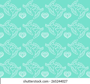 Wedding Seamless Patterns. Vector Set. Floral and Jewelry Design Elements. Seamless Patterns Vector. Seamless Patterns for Commercial Use. Seamless Patterns in Illustrator. Birds and Jewelry.