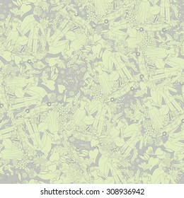 Wedding seamless texture. Hand drawn on the wedding elements.