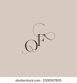 línea de logotipo de monograma de boda serif y concepto de mezcla en negrita DE hermosa letra inicial