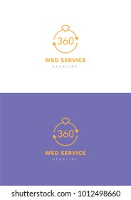 Wedding service logo template.