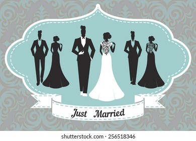 Wedding Set card - Just Married