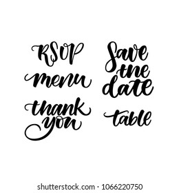 WEDDING SET. WEDDING HAND LETTERING