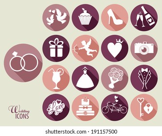 Wedding set icon