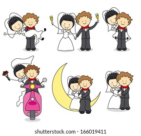 Wedding set. vector